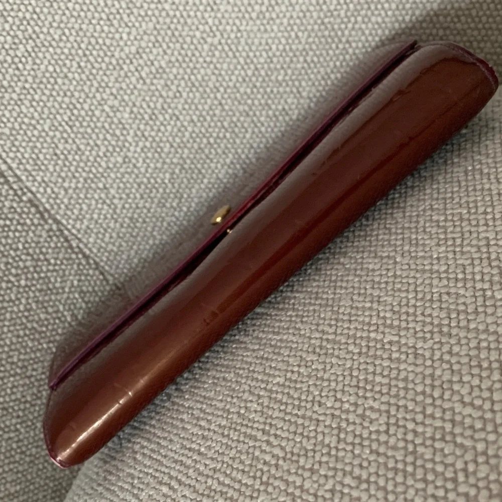 LOUIS Vuitton Vernis Maroon Long Wallet